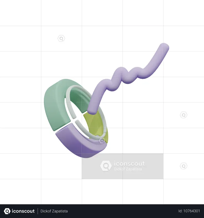 Gráfico de crecimiento  3D Icon