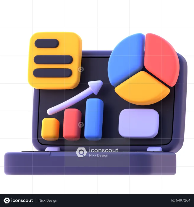 Tabla de crecimiento en línea  3D Icon