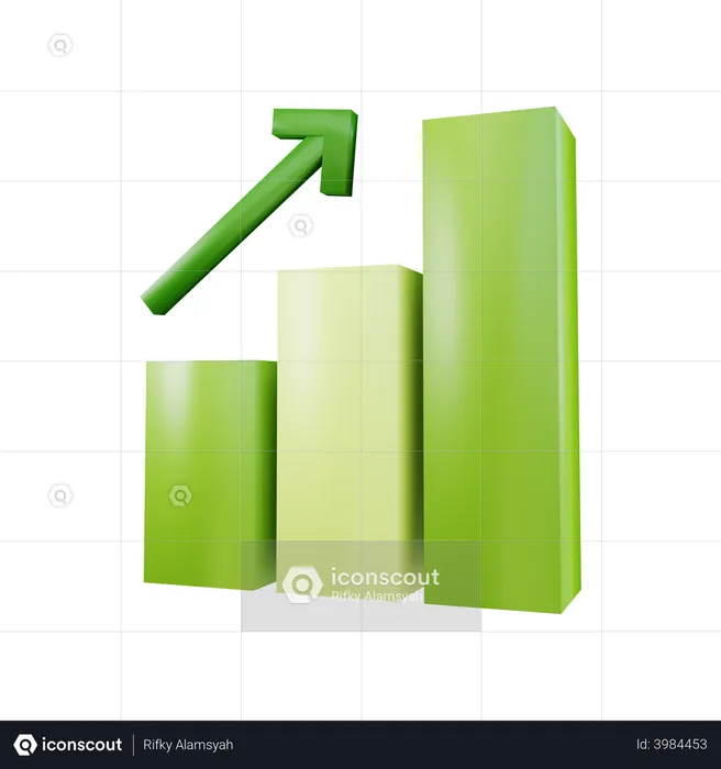 Gráfico de crescimento  3D Illustration