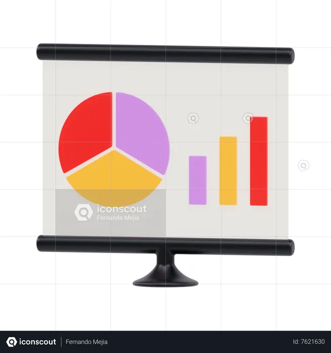 Gráfico de dados  3D Icon