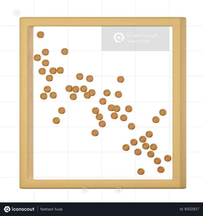 Gráfico de dispersão  3D Icon