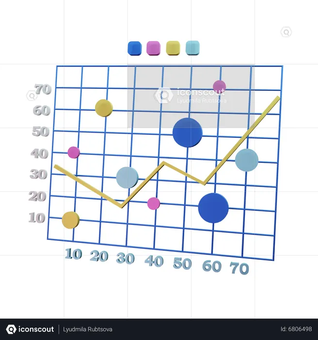 Gráfico de dispersão  3D Icon