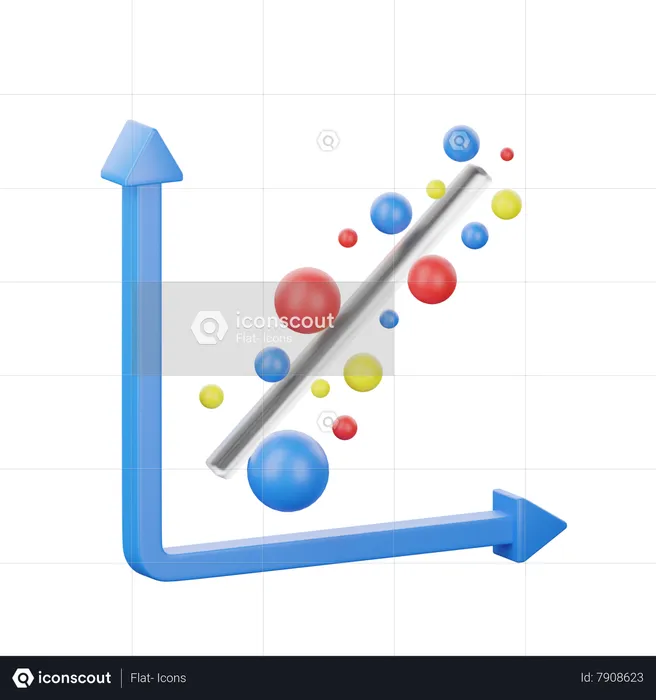 Gráfico de dispersão  3D Icon