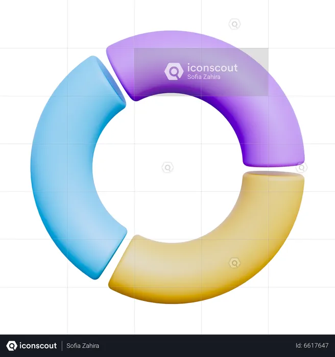 Gráfico de rosca  3D Icon