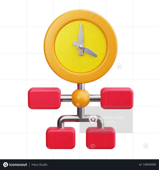 Gráfico de gerenciamento de tempo  3D Icon