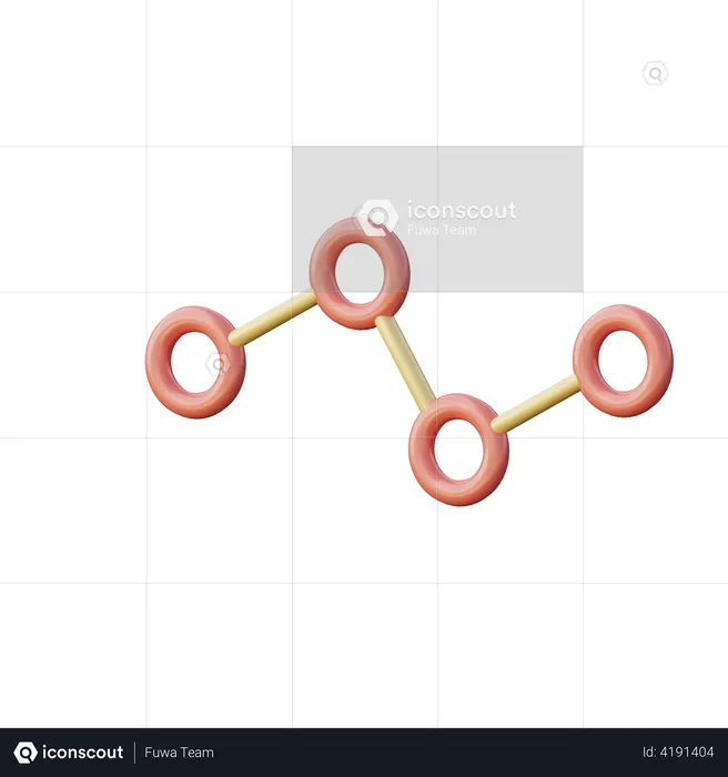 Gráfico de linea  3D Illustration