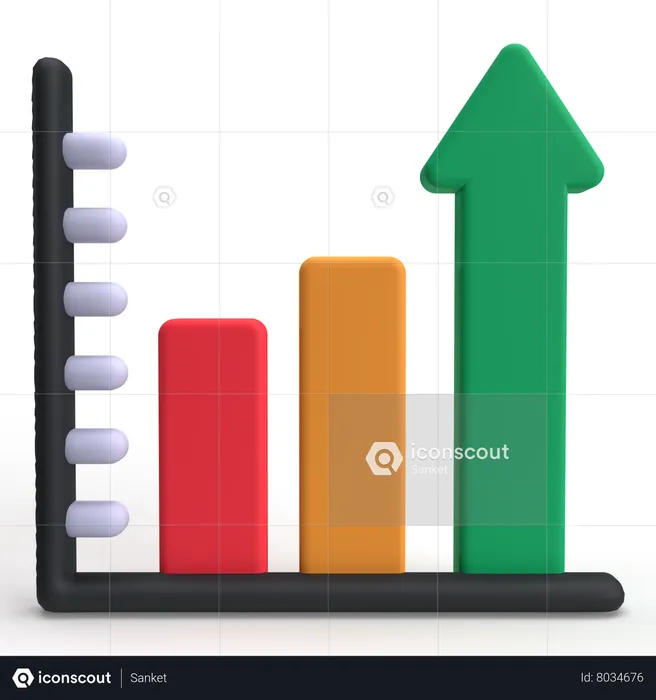 Gráfico de lucro  3D Icon