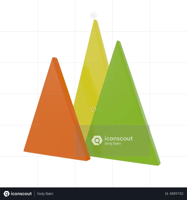 Carta de montaña  3D Icon