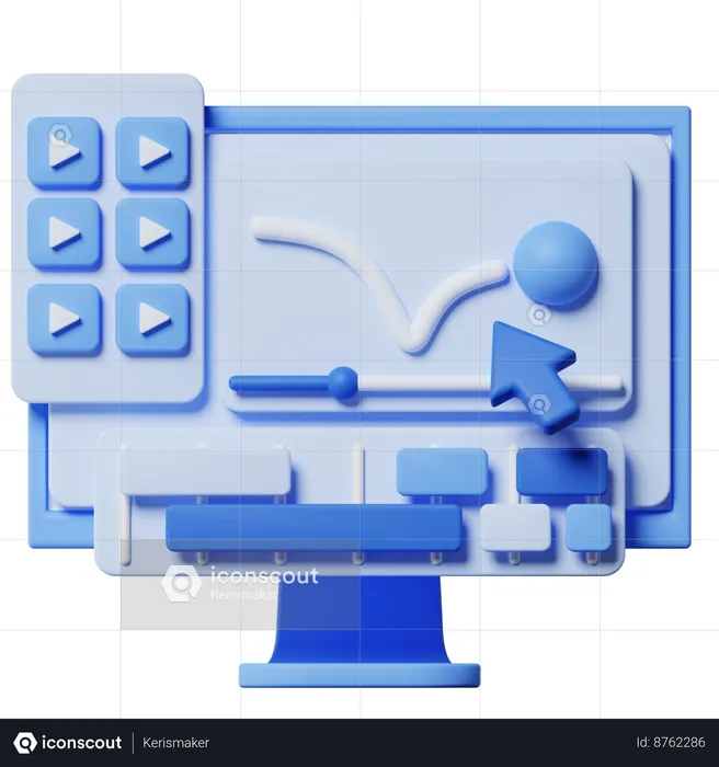 Gráfico de movimento  3D Icon