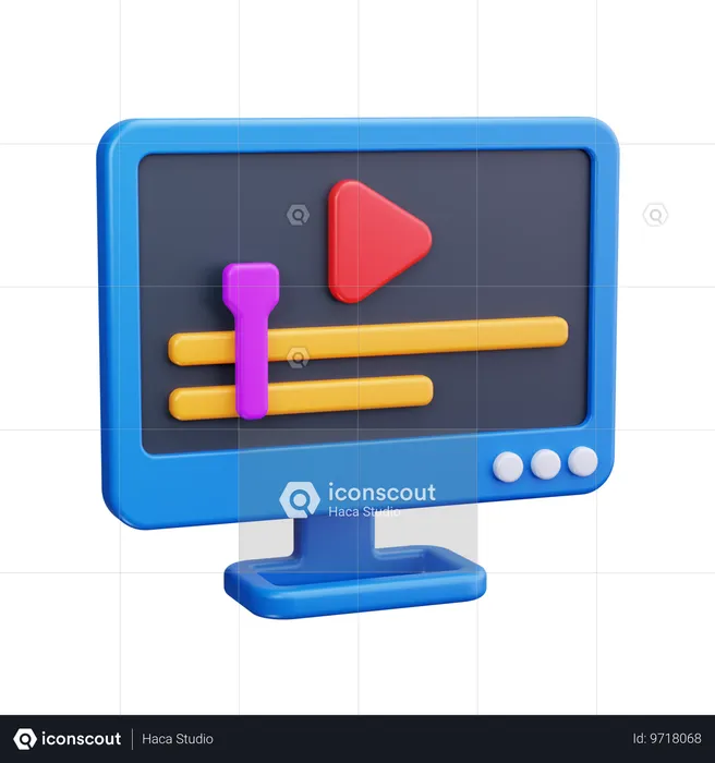 Gráfico de movimento  3D Icon