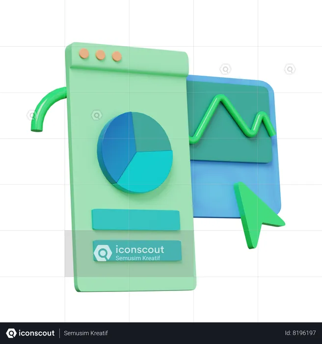 Gráfico de negócios  3D Icon