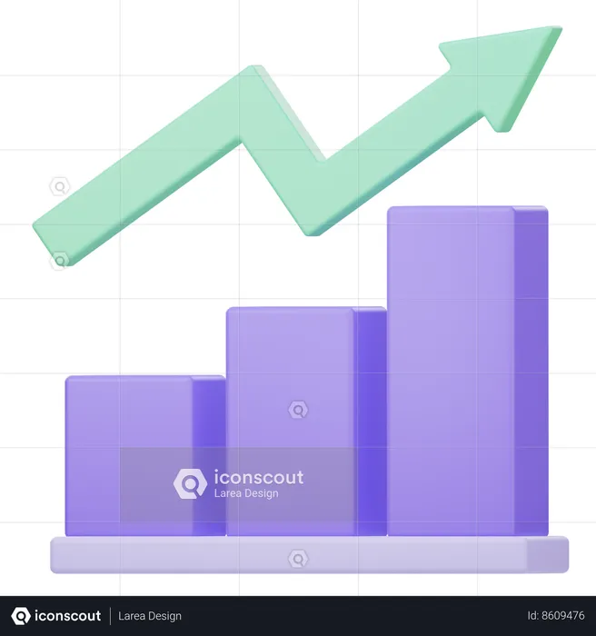 Gráfico de negócios  3D Icon