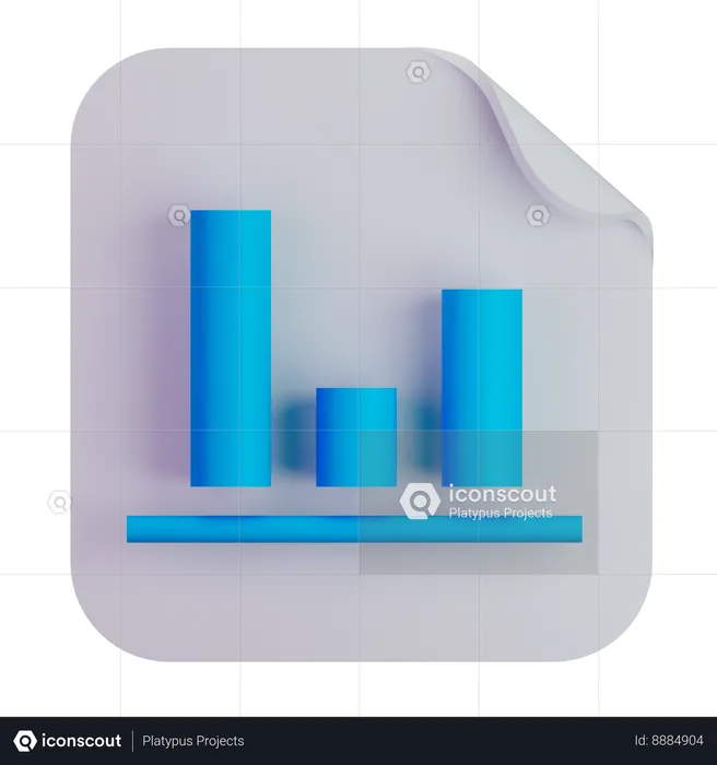 Gráfico de negócios  3D Icon