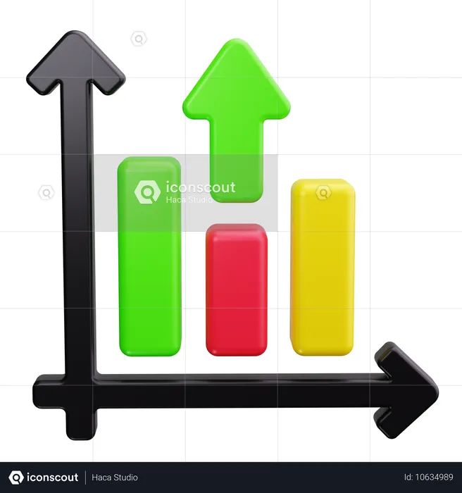 Gráfico de negócios  3D Icon