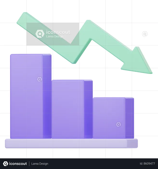 Gráfico de perdas  3D Icon