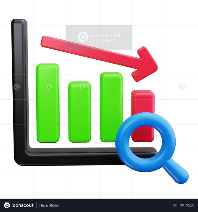 Gráfico de perdas  3D Icon