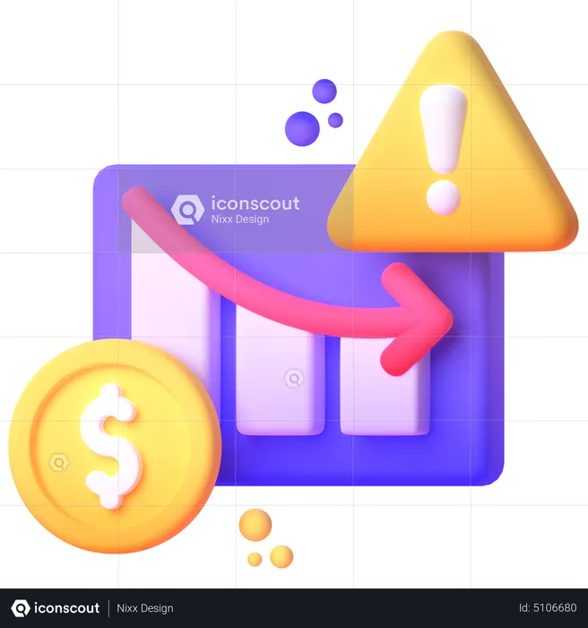 Tabla de pérdidas financieras  3D Icon