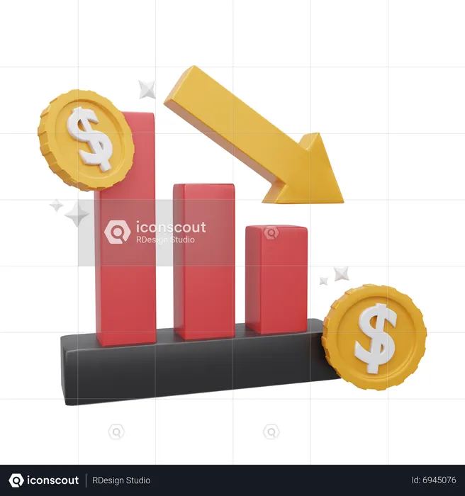 Tabla de pérdidas financieras  3D Icon