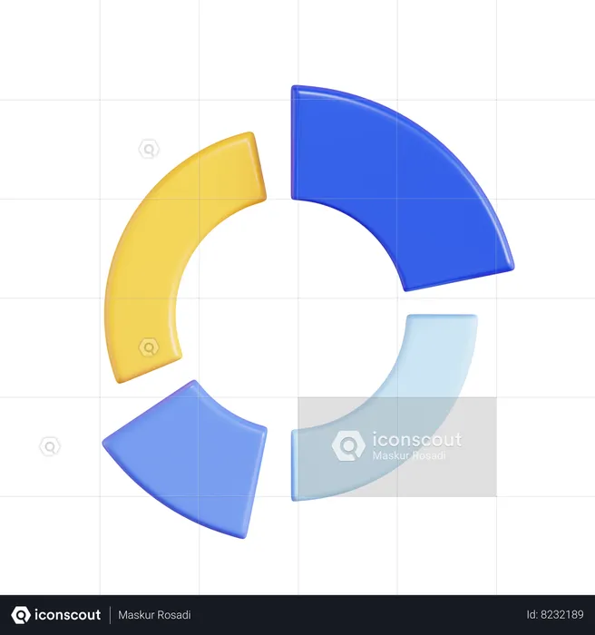 Gráfico de pizza  3D Icon