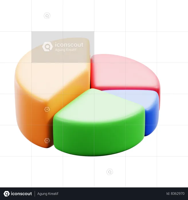 Gráfico de pizza  3D Icon