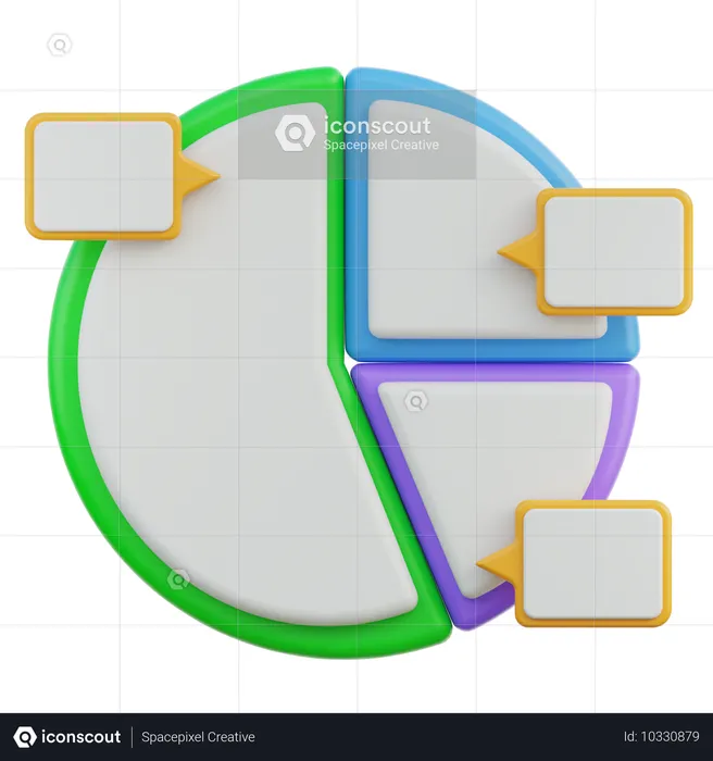 Gráfico de pizza  3D Icon