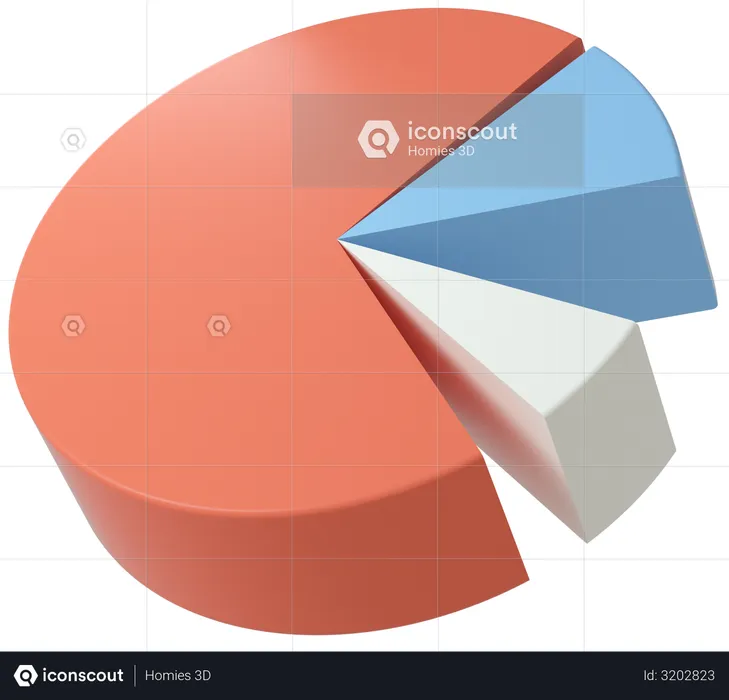 Gráfico de pizza  3D Illustration