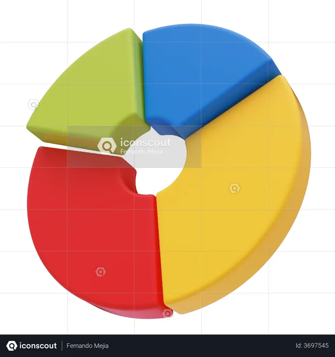 Gráfico de pizza  3D Icon