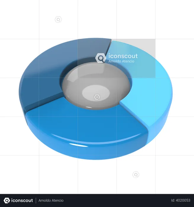 Gráfico de pizza  3D Illustration