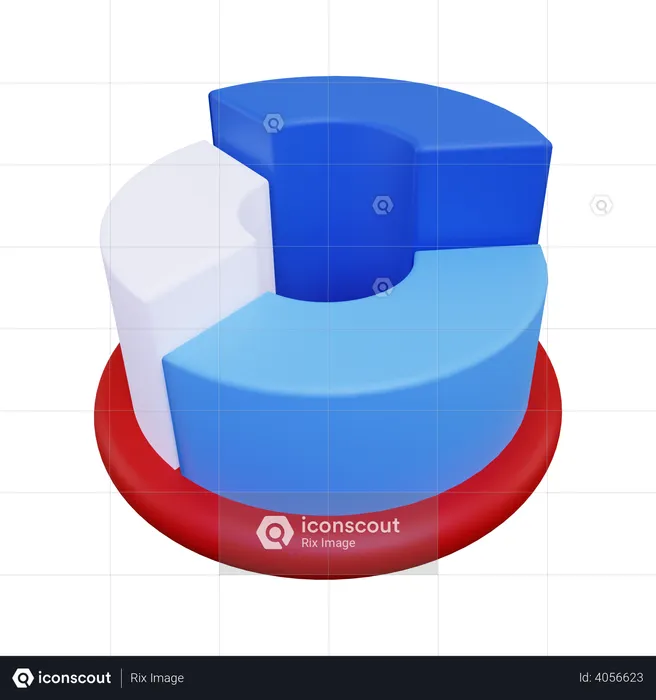 Gráfico de pizza  3D Illustration