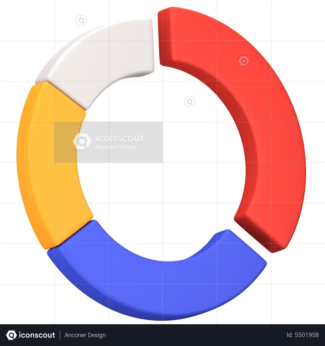 Gráfico de pizza  3D Icon