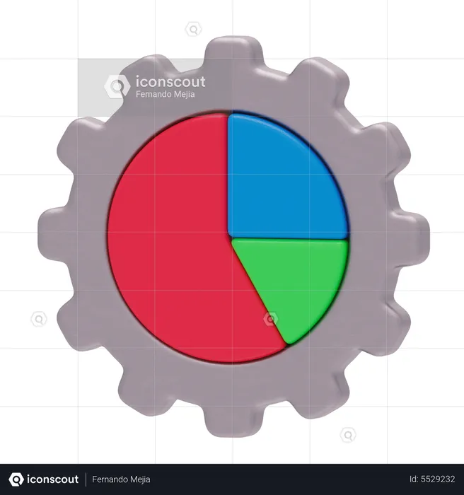 Gráfico de pizza  3D Icon