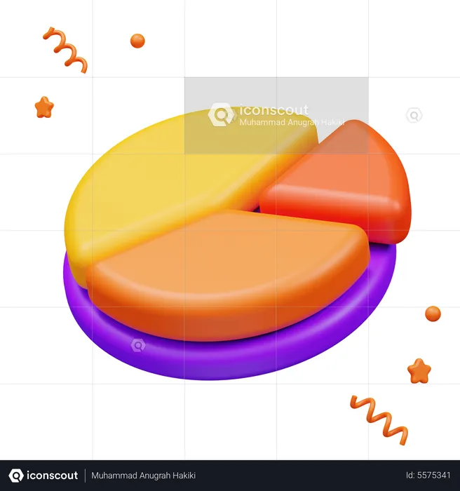 Gráfico de pizza  3D Icon