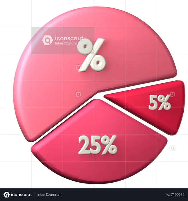 Gráfico de pizza  3D Icon