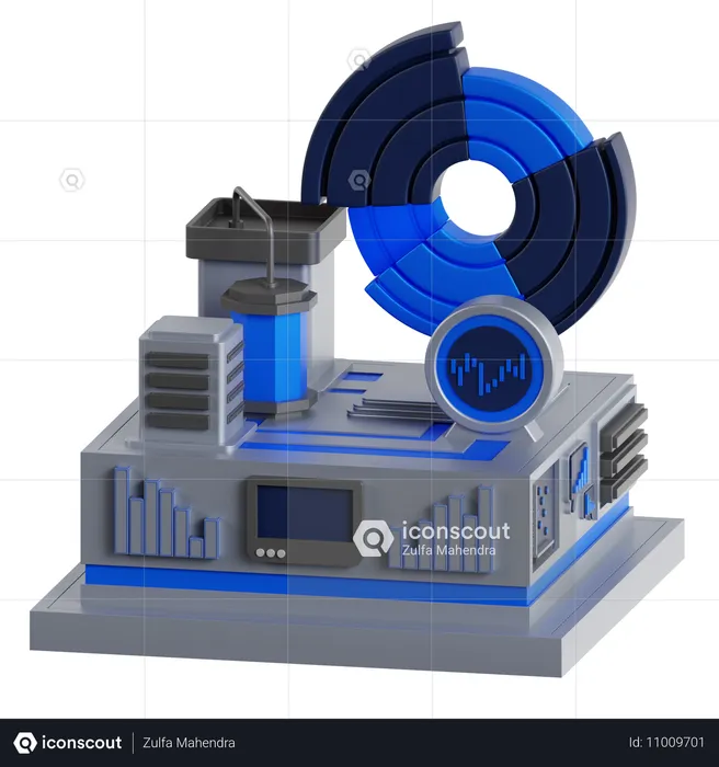 Gráfico de red  3D Icon