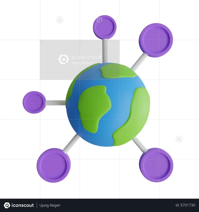 Gráfico de rede  3D Icon