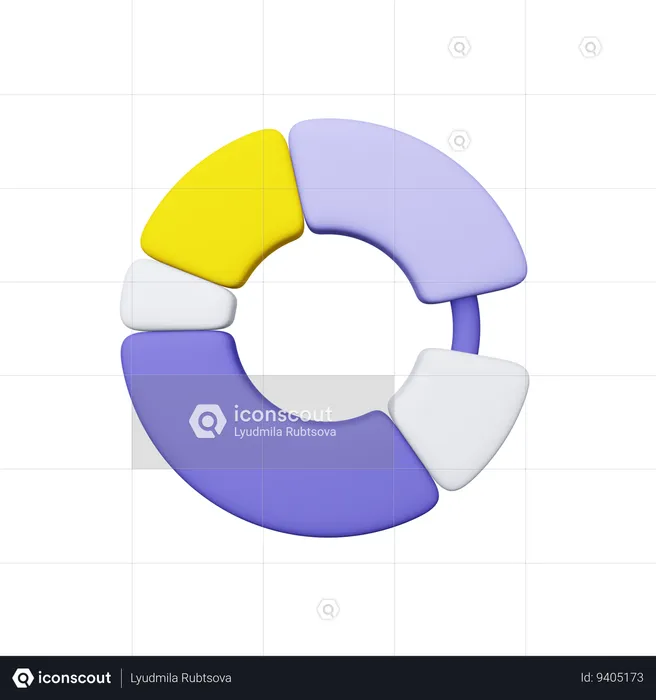 Gráfico de rosca  3D Icon