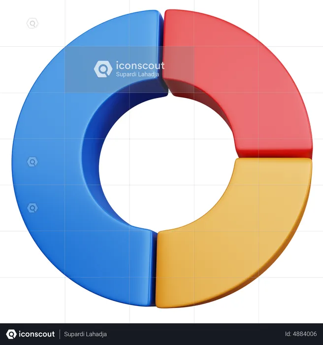 Gráfico de rosca  3D Icon