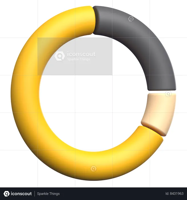 Gráfico de anillos  3D Icon