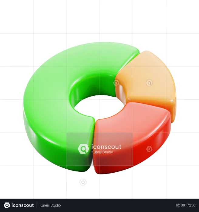 Gráfico de anillos  3D Icon