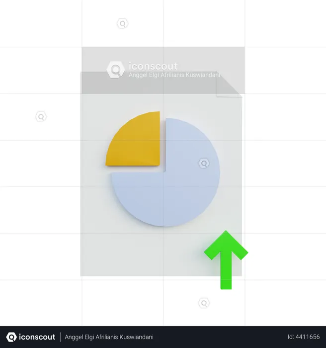 Gráfico de tendencia alcista  3D Illustration