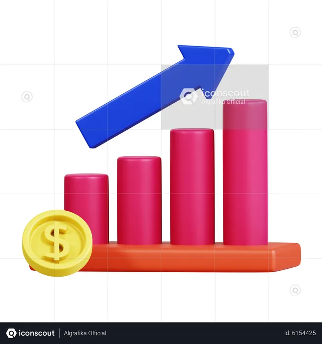 Gráfico de transações  3D Icon