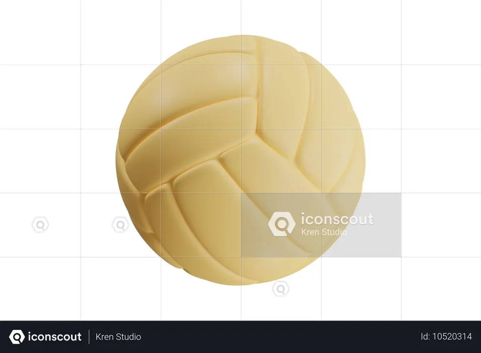 Gráfico de voleibol realista  3D Icon