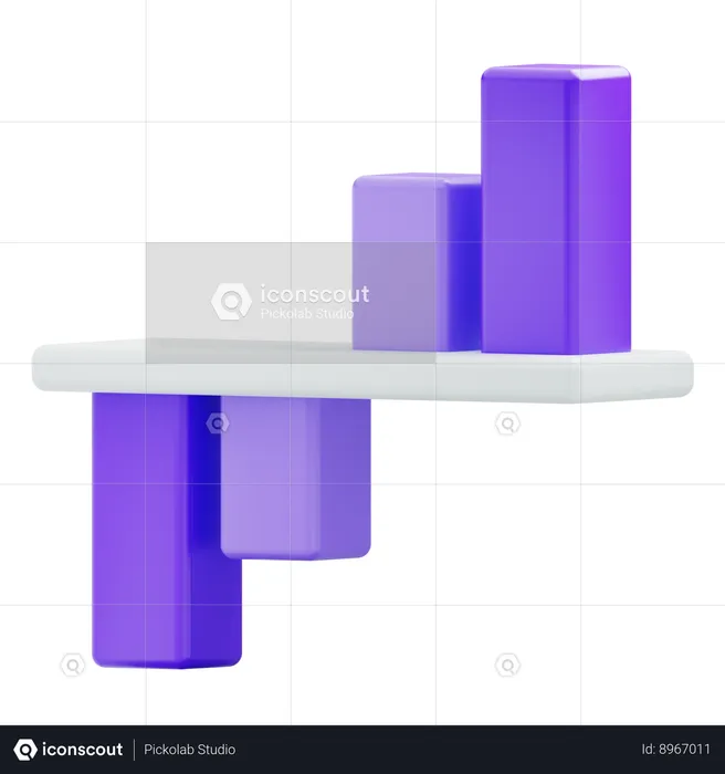 Gráfico de espelho  3D Icon