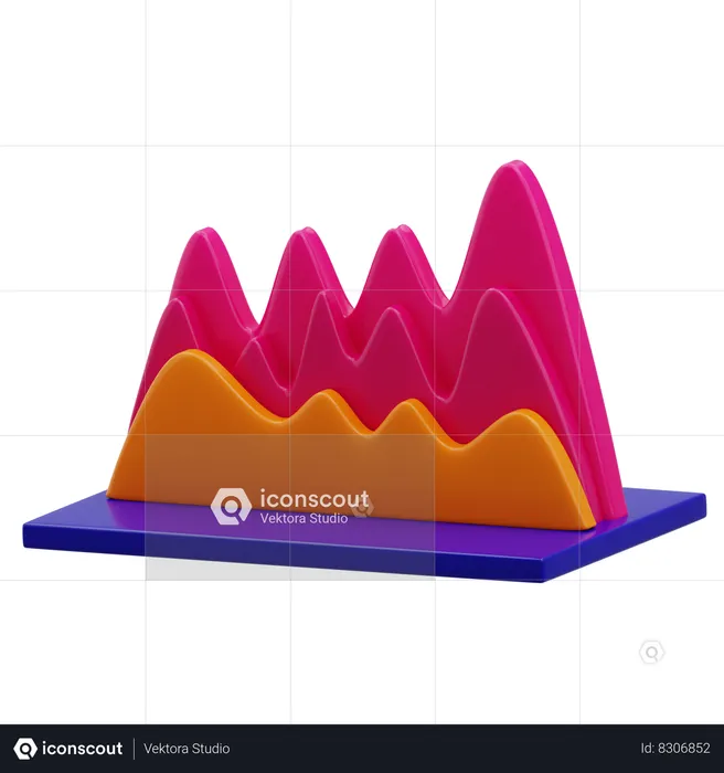 Gráfico estatístico  3D Icon