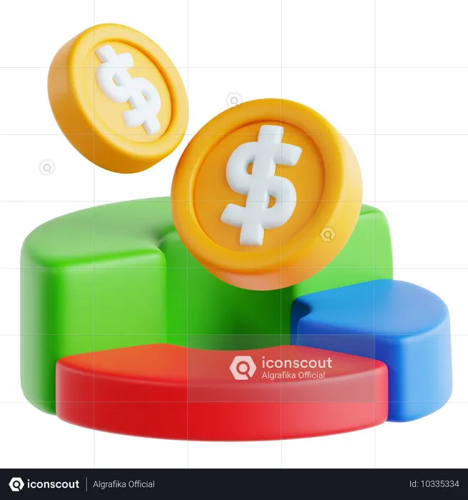 Gráfico financeiro  3D Icon