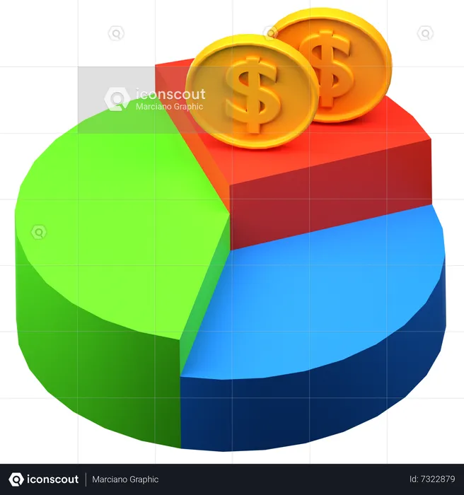 Gráfico financeiro  3D Icon