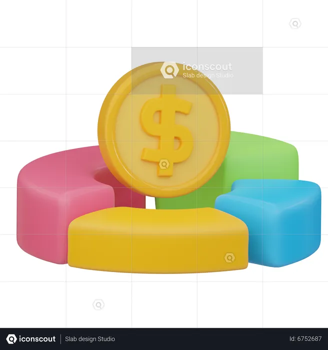 Cuadro financiero  3D Icon