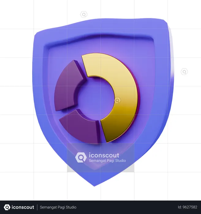 Gráfico circular  3D Icon