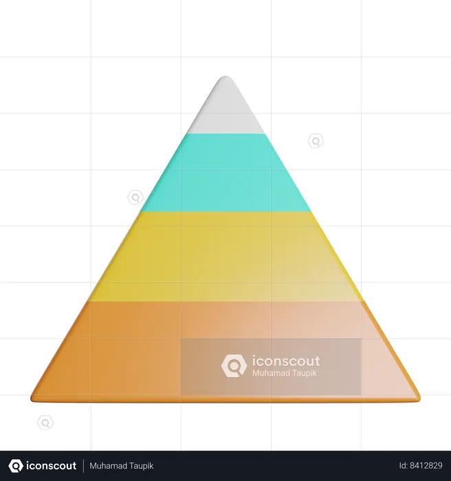 Diagrama piramidal  3D Icon