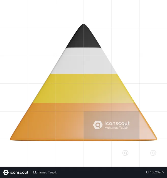 Diagrama piramidal  3D Icon